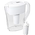 Brita Small 6 Cup Water Filter Pitcher with 1 Standard Filter, BPA Free – Space Saver, White