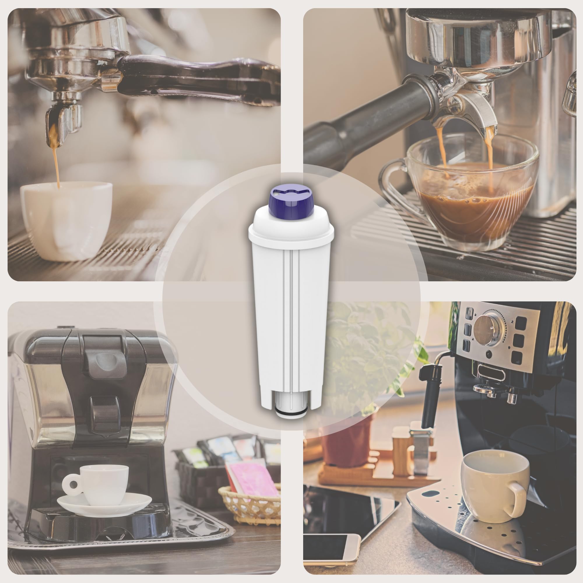 Wasserfilter für Delonghi Kaffeevollautomat, Wasserfilter für Delonghi Filter Dlsc002 Kompatibel mit Espressomaschinen und Magnifica S, ECAM, ETAM, EPAM-Serie (2 Stück) 6