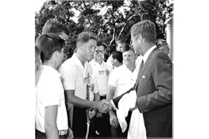 PERFECT POSTERS AND PICS Bill Clinton Meeting President John F Kennedy JFK Photo Art Iconic American Photos Artwork 8x8