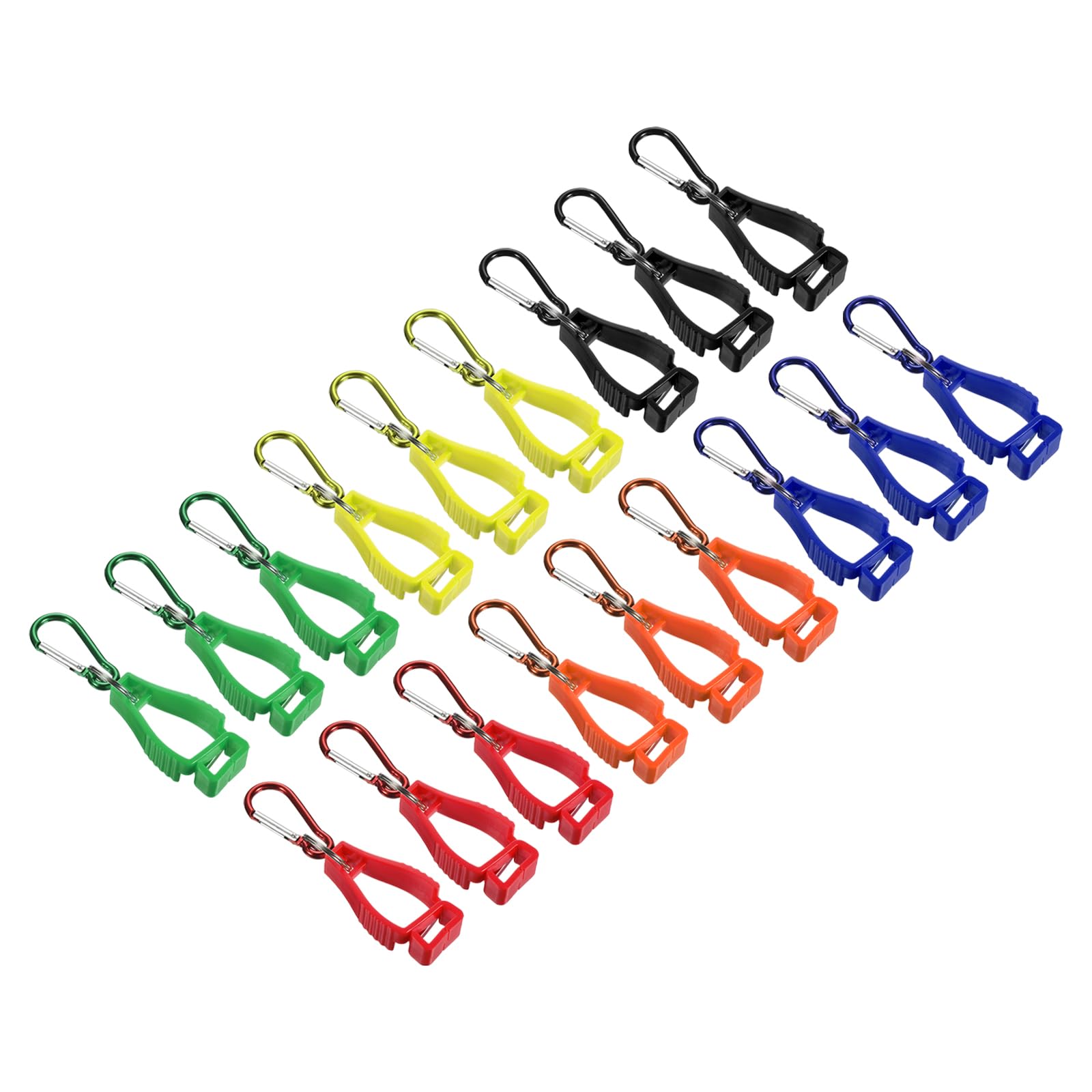 PATIKIL Glove Clips, 18 Pack Gloves Holder Clip Glove Belt Keeper Work Gloves Grabber Helmet Hanger for Construction Worker, Multicolor