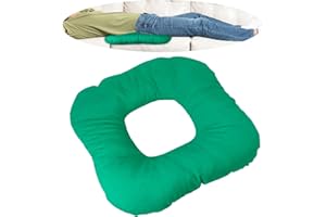 JuGeoZhi Bed Sore Cushion Donut Pillow - Soft Butt Hemorrhoid Pillow for Sitting Tailbone Pain Postpartum Doughnut Pillow Pad for Butt Positioning, 12x12 Inch