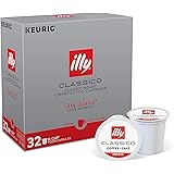 illy 100% Arabica Bean Signature Italian Blend Roasted Single Serve Drip Brewed Coffee K Cup Pods, Classico Medium Roast, 32C
