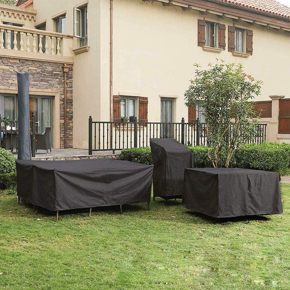 120 74cm Heavy Duty 210d Oxford Fabric Anti Fade Rattan Cube Set Cover For Outdoor Patio Table And Chairs Black 120 Riyifer Garden Furniture Set Cover Garden Furniture Sets