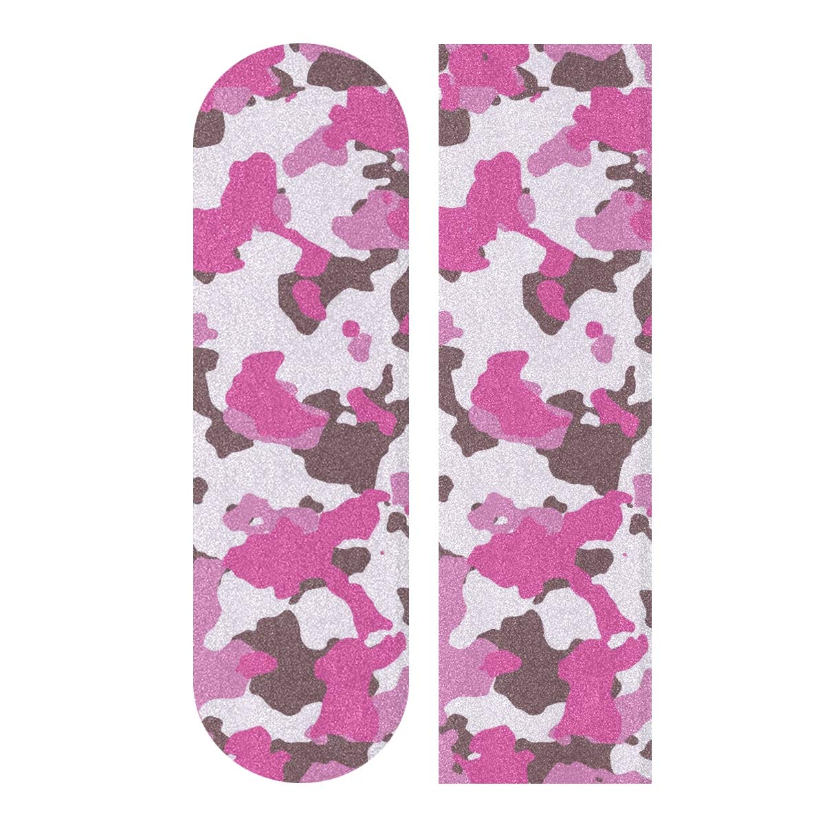 Mnsruu Cute Pink Camo Skateboard Grip Tape Sheet Scooter Deck Sand Paper 9" x 33"