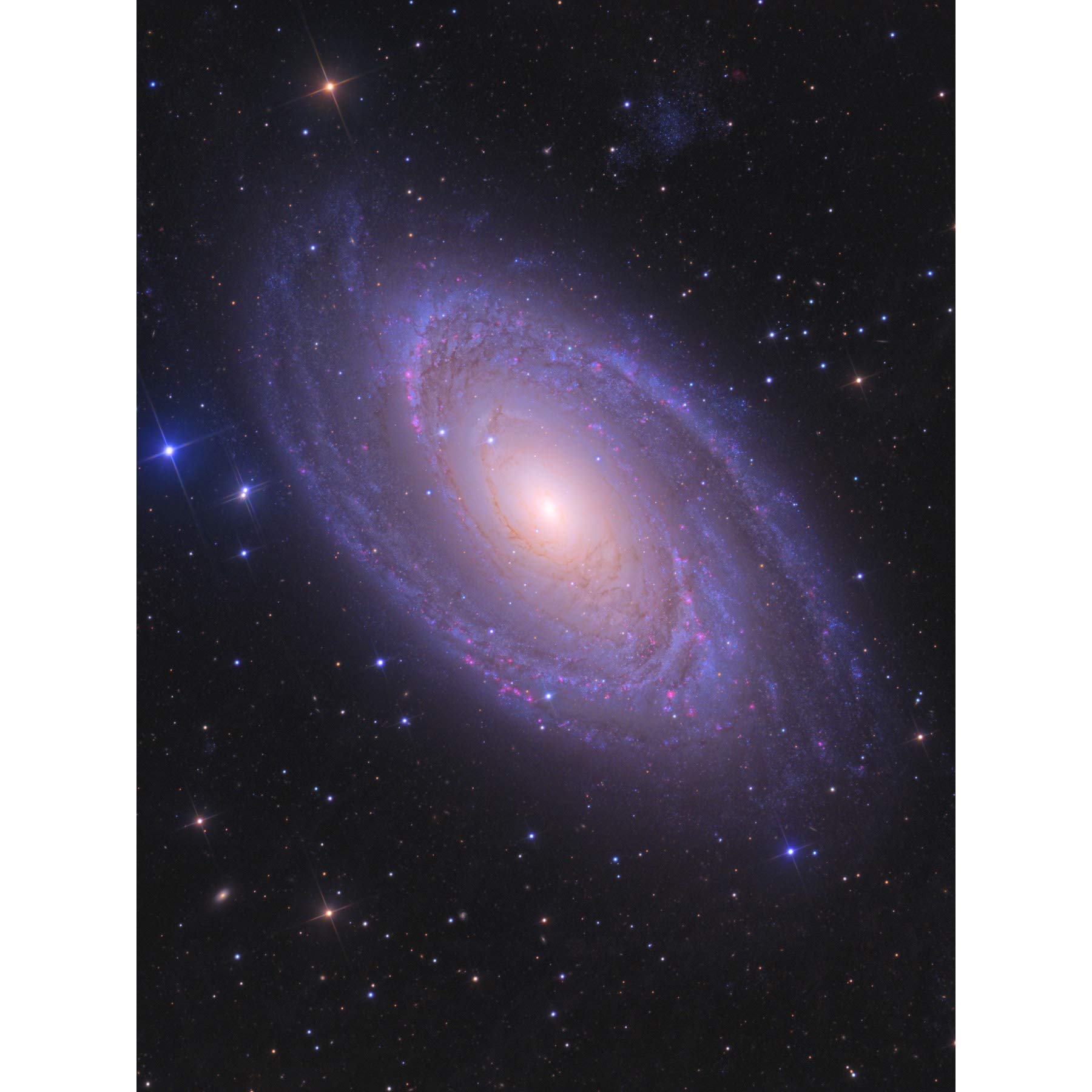 Crawford Space Galaxy M81 Bode's Spiral Stars Photo Premium Wall Art Canvas Print 18X24 Inch