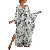sunforyou Kaftan Dresses for Women Stylish Caftans Plus Size Beach Cover up Soft Loungewear