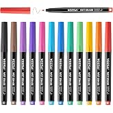 VEESA Magnetic Wet Erase Markers, Ultra Fine Tip (0.7mm),12 Colors | Low-Odor Ink, Designed for Whiteboards &amp; Planning Boards