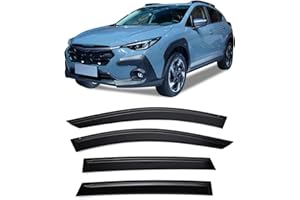 Kinwrdsn Tape-on Sun/Rain Guard Side Window Visor Deflectors Rain Guards Compatible with 2024 2025 Crosstrek Window deflectors 4 Pcs
