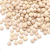 uxcell 200 Pcs Wooden Round Balls 1/4" (6mm) Unfinished Small Wood Balls, Natural Wood Spheres for Crafts, Arts and DIY Project