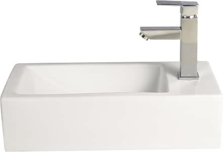 Pequeña compacta cuadrado Lavabo rectangular lavabo de pared 460 x 250