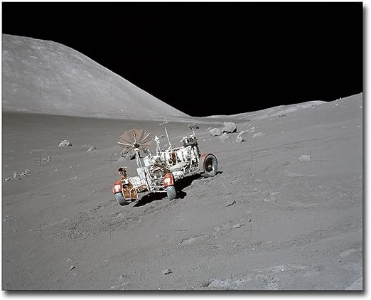 lunar buggy on moon