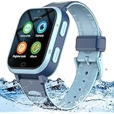 4G GPS Smart Watch for Kids WhatsApp Line Video Phone Call and Text Voice Chat SOS Alarm Message Anti-Lost Real-time Tracker Pedometer Silent Mode Camera TikTok Facebook Global Version Age 3-15 Gift