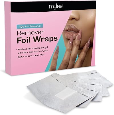 Mylee 100pcs Gel Nail Polish Remover Foil Wraps