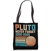 Pluto Never Forget Funny Astronomy Space Science Nerd Tote Bag