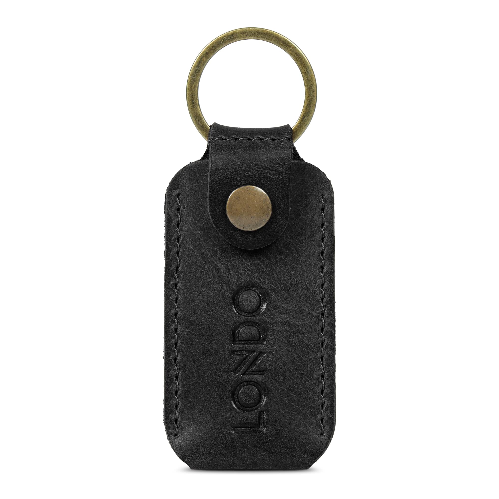 Londo Genuine Leather Case with Keyring for Ledger Nano S Bitcoin Wallet Unisex (Black)