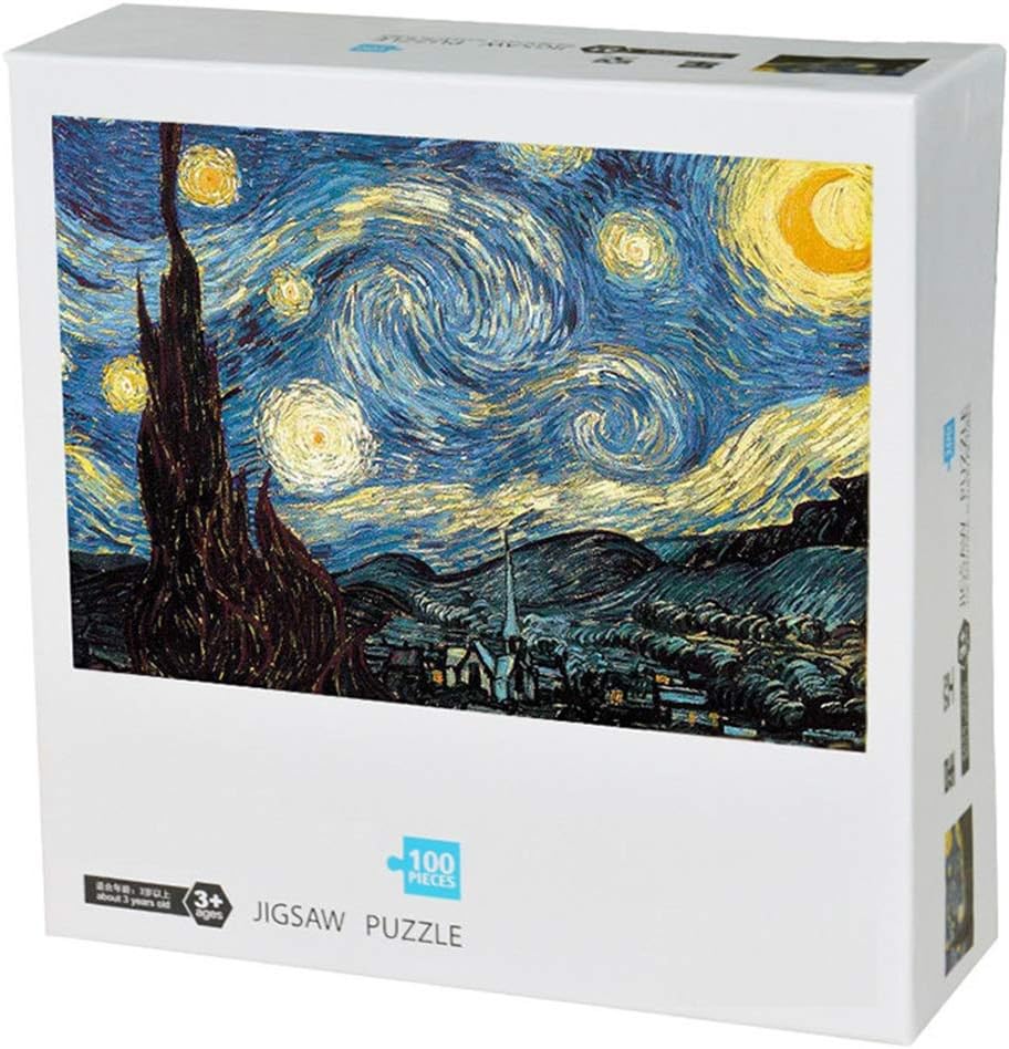 100 Pieces Jigsaw Puzzles Starry Night Jigsaw Puzzles for Adults Children Kids 15 x10 Inches