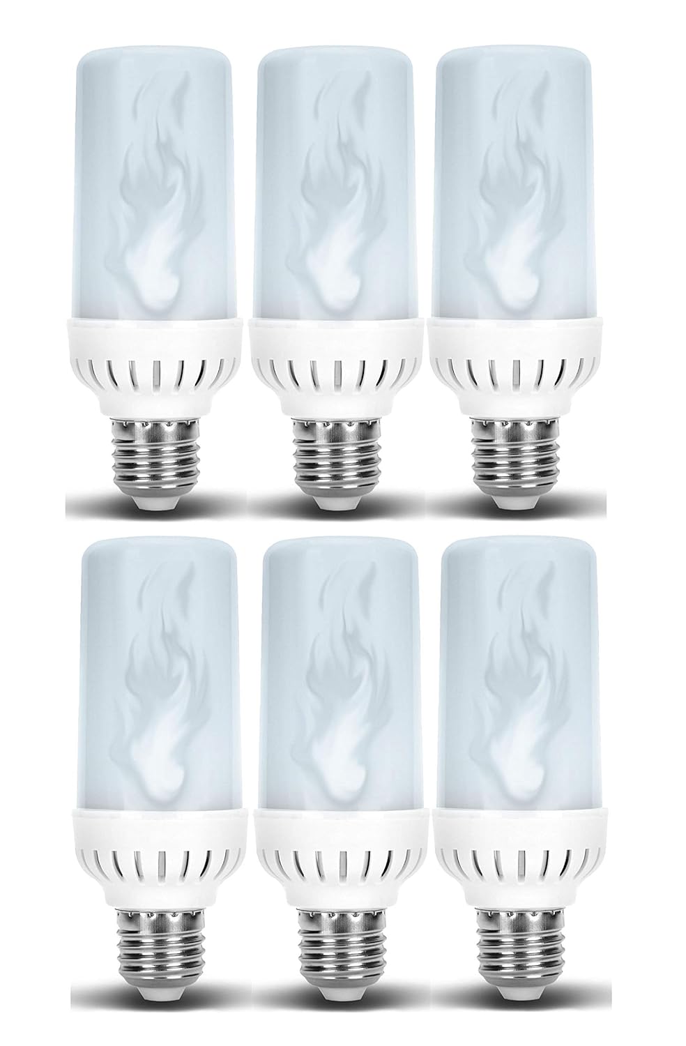 amber outdoor light bulbs on 6 Pack Flame Led Light Bulb In E26 Medium Edison Screw Base Dc 12 Volt Landscaping Low Voltage Lighting For Home Landscape Outdoor Battery System Flickering Glowing Amber Fire Effect 4w Warm White
