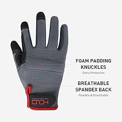 HANDLANDY Mens Work Gloves Touch screen, 200 Pairs