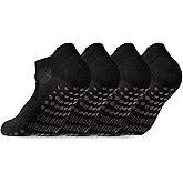 CoolMate Pilates Socks with Grips for Women, Yoga Socks, Crew Non Slip Women for Barre, Valentines Day Gifts for Her