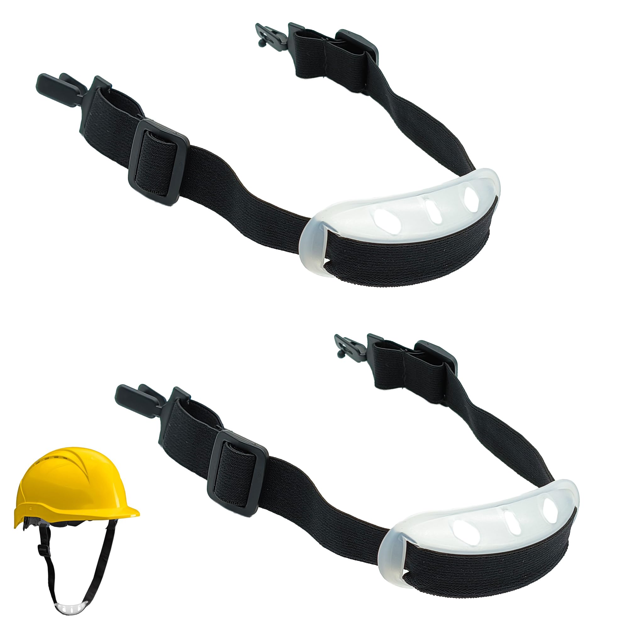 XCSJ 2 Pcs Chin Strap with Chin Strap Adjustable Helmet Chin Strap Universal Hard Hat Strap Replacement Chin Strap Accessories for Safety Hats (Black)