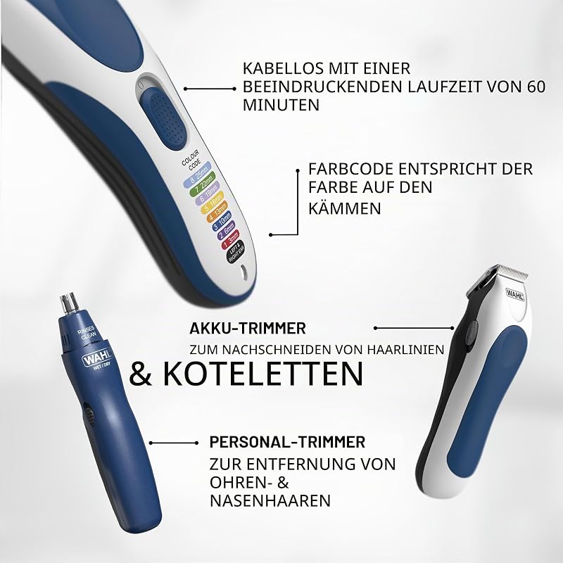 Color Pro 3-in-1-Akku-Haarschneider-Set, Bart, Ohren/Nase