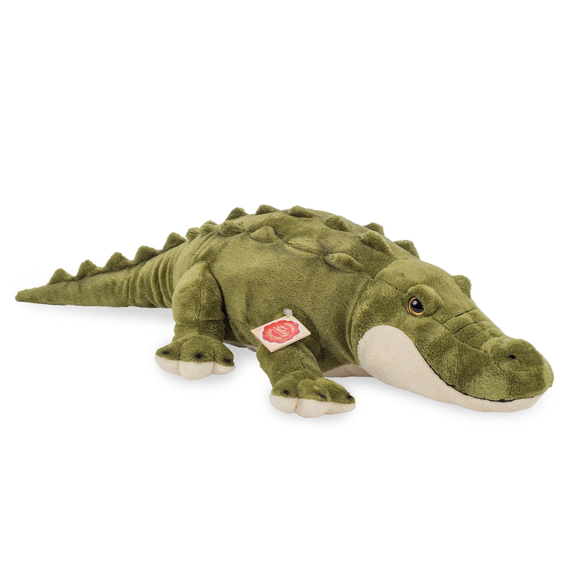 Teddy Hermann 90592 Crocodile 60 cm, cuddly toy with 75% recycled filling material
