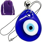 Dave The Bunny Evil Eye Jewelry - Evil Eye Necklace - Hypoallergenic Stainless Steel Snake Chain with Blue Glass Evil Eye Charm - Chic Evil Eye Jewelry for Women Makes Great Evil Eye Protection