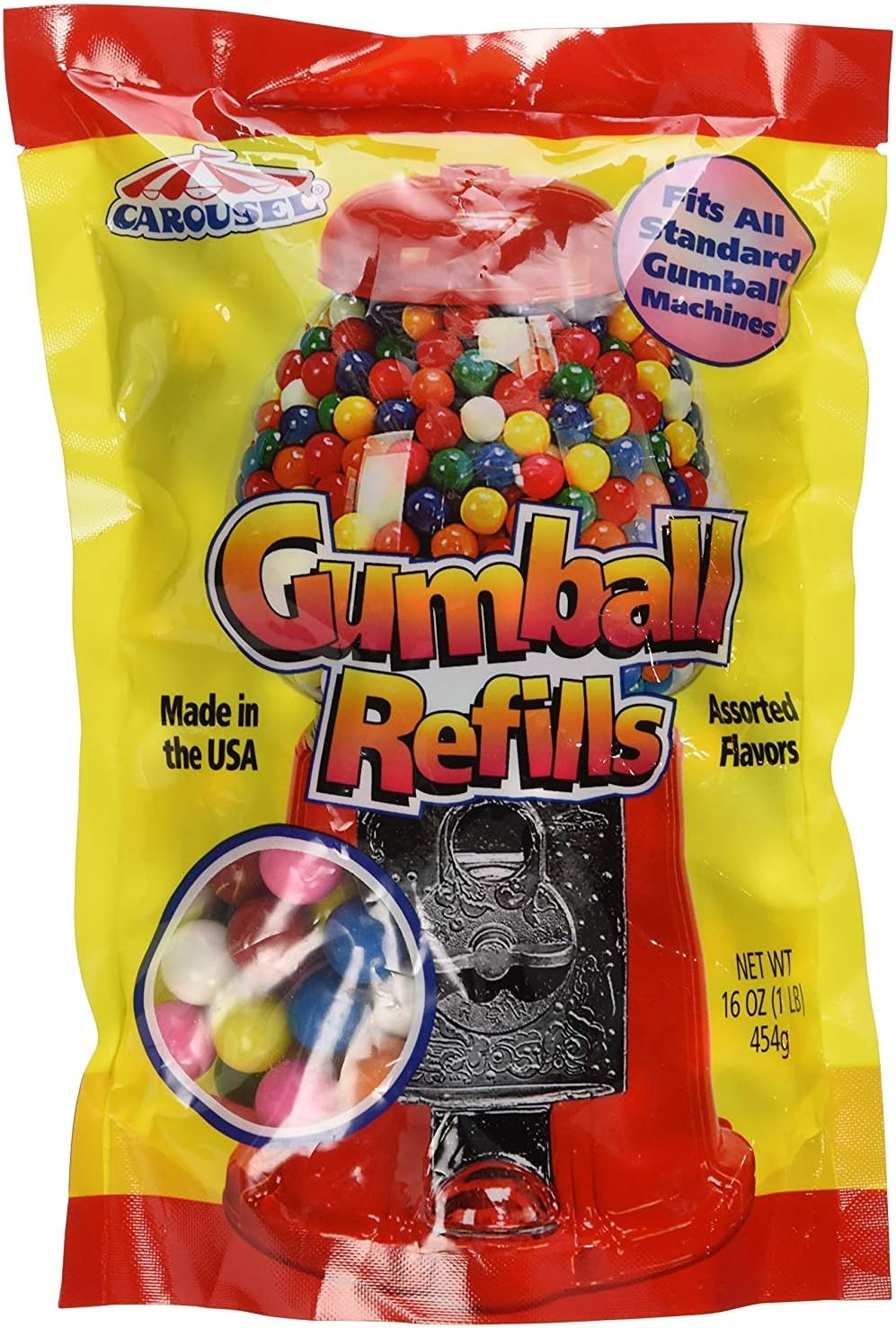 Assorted Gumballs Refill ~ 16 oz - PACK OF 3