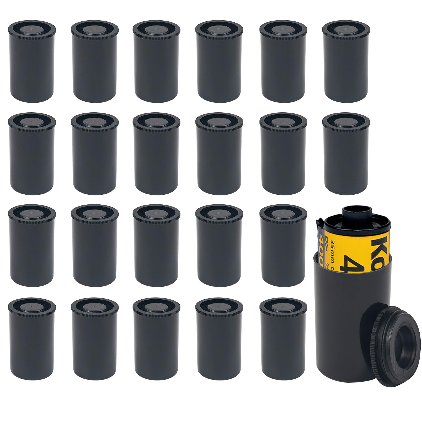 Sgehai 30pcs plastic film canisters,film jars with lid, camera film cans,reusable waterproof film jars for science activities