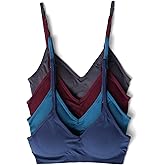 Caramel Cantina 4 Pack V Neck Padded Bralette Adjustable Straps