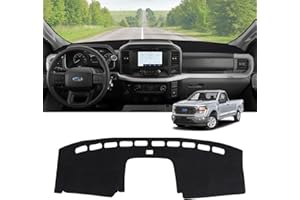 ZZEQYG Dash Cover for Ford F150 2021 2022 2023 2024 2025 Accessories Flannel Dashboard Cover Dash Mat Center Console Cover Sunshield Protector Pad