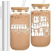 Mozaba Engagement Gift - Cool Engagement Party Gifts - Future Mrs Bride Gifts - Glass Cup