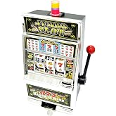 PowerTRC Jumbo Slot Machine Coin Bank | Casino Toy Slots Piggy Bank | Flashing Lights and Jackpot Sounds
