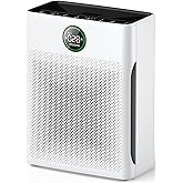 Air Purifiers for Home Large Room up to 2200sq.ft, MOOKA Air purifier for Home Pets with Washable Filter, PM 2.5 Display Air Quality Sensor Air Cleaner for Bedroom, Dorm room, Pets, Office PR1 (White)