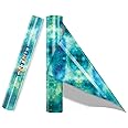 Tintnut Glow in The Dark Galaxy Heat Transfer Vinyl Roll - 12 Inch x 5 ft Green Night Starry Sky Iron on Vinyl Pattern Printed HTV DIY T-Shirts Handbags Hat Pants Craft for Cricut or Silhouette Cameo