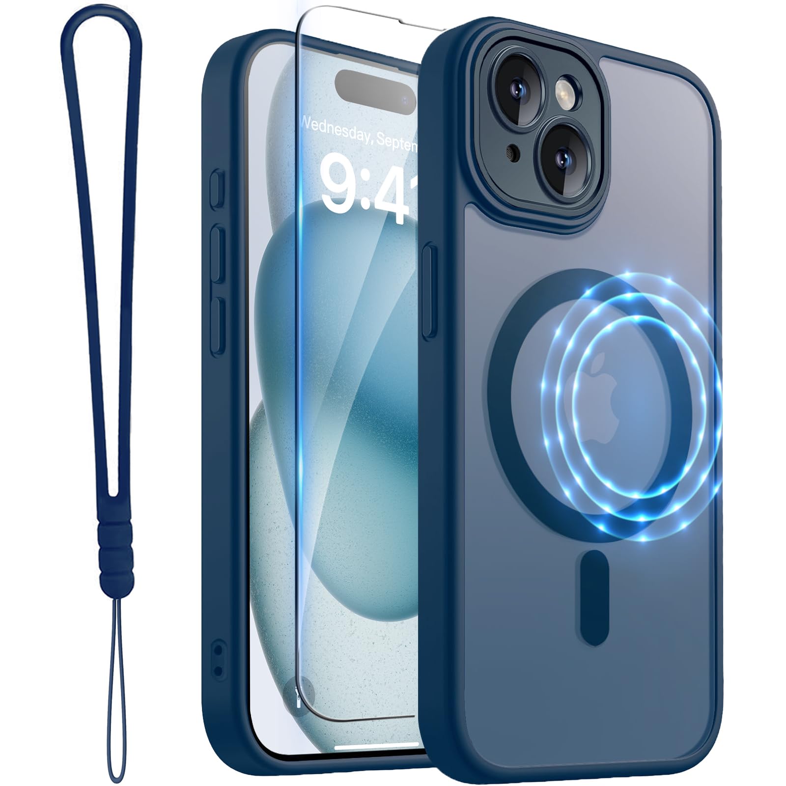 ROYBENS for iPhone 15 Matte Clear Case Compatible
