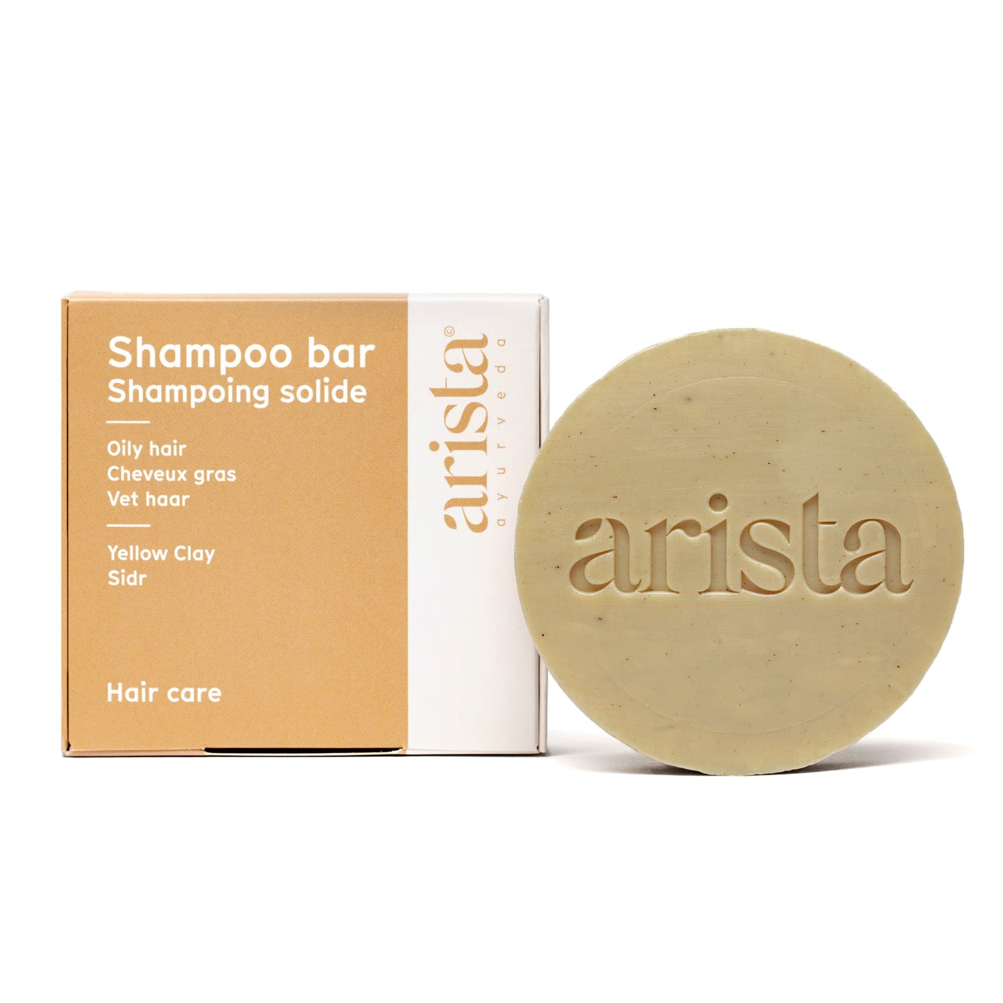 Arista Balancing Shampoo Bar for Greasy Hair, Sidr Fruit Powder, Jojoba & Yellow Clay, Sulfate Free Shampoo Bar, Eco and Solid Shampoo Bar (80 g)