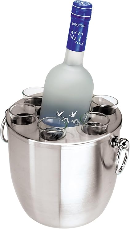 vodka shot glasses ice bucket set