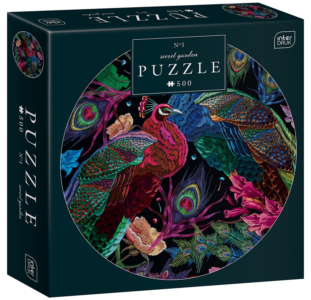 Interdruk - 500 Piece Round Jigsaw Puzzle for Adults - Secret Garden no. 1