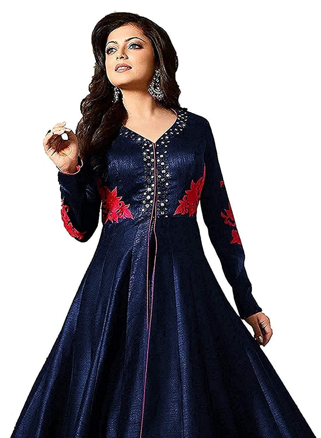 varudi fashion women's embroidered semi stitched anarkali gown (rr1_blue_freesize)