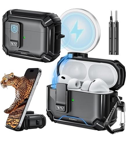 Amazon.com: JOREMX for AirPods Pro 3 Case (2025) with Phone Stand