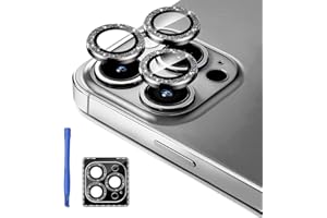 Jeluse [3X2 Pack Designed for iPhone 13 Pro/iPhone 13 Pro Max Camera Lens Protector, 9H Tempered Glass Screen Protector Cover [Alignment Kit Eazy installation] Metal Individual Ring