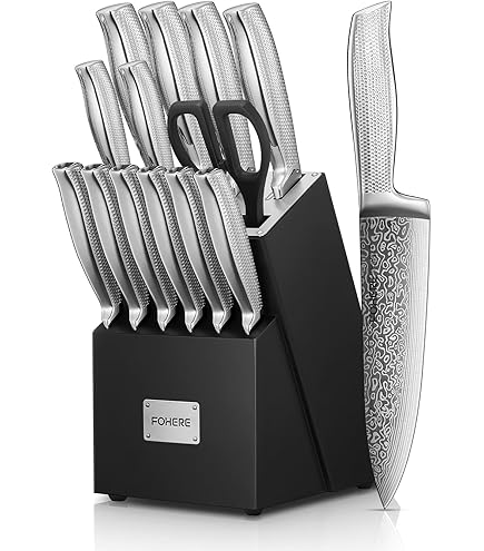 Amazon.com: Knife Set, FOHERE Knife Block Set with Advanced Self
