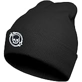 Ztuhjvy Halloween Beanie Y2K Skeleton Embroidery Beanies Black Cool Beanies Cozy Knit Beanie Unisex Winter Warm Skull Cap for Men & Women