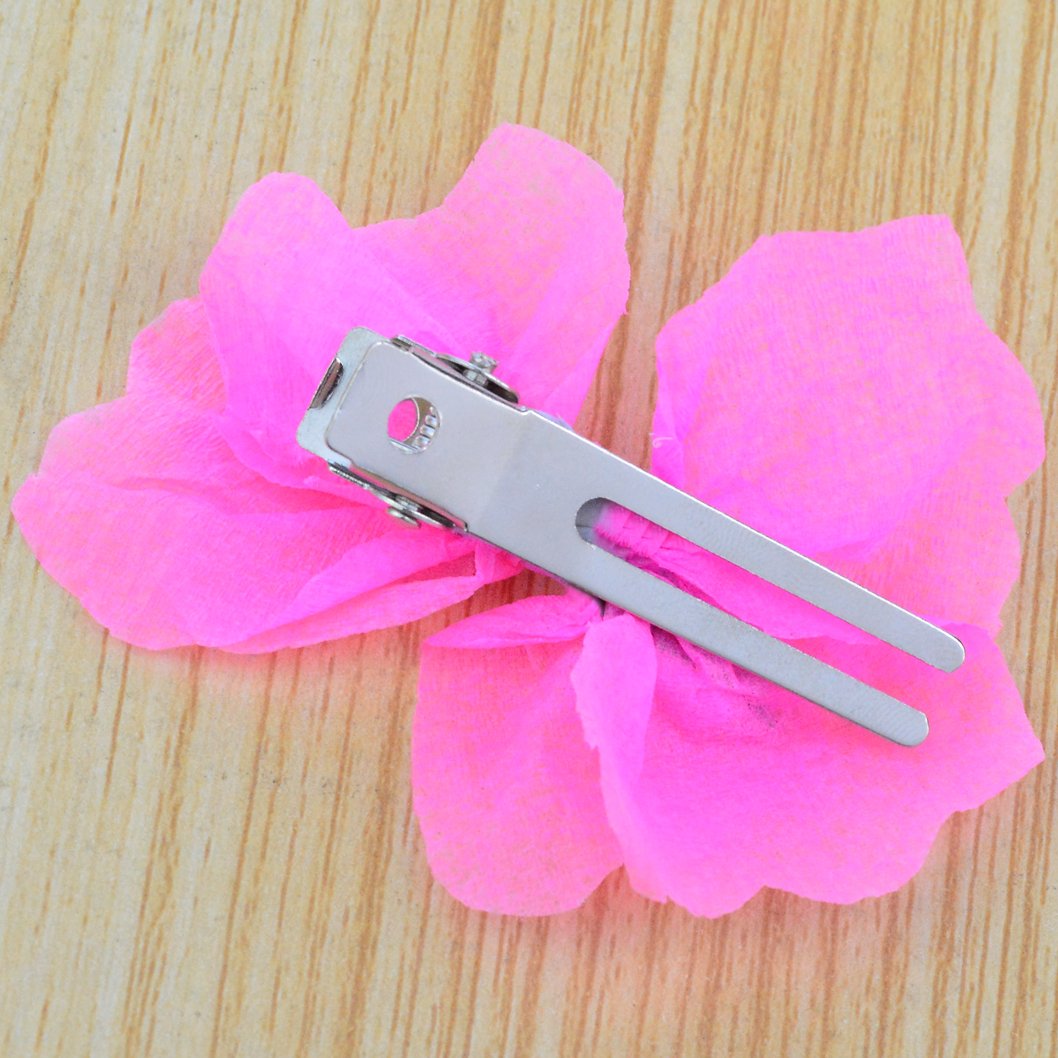 50pcs Hairdressing Double Prong Curl Clips, Wobe 1.8" Curl Setting Section Hair Clips Metal Alligator Clips Hairpins for Hair Bow Great Pin Curl Clip, Styling Clips for Hair Salon, Barber (Silver) : Beauty