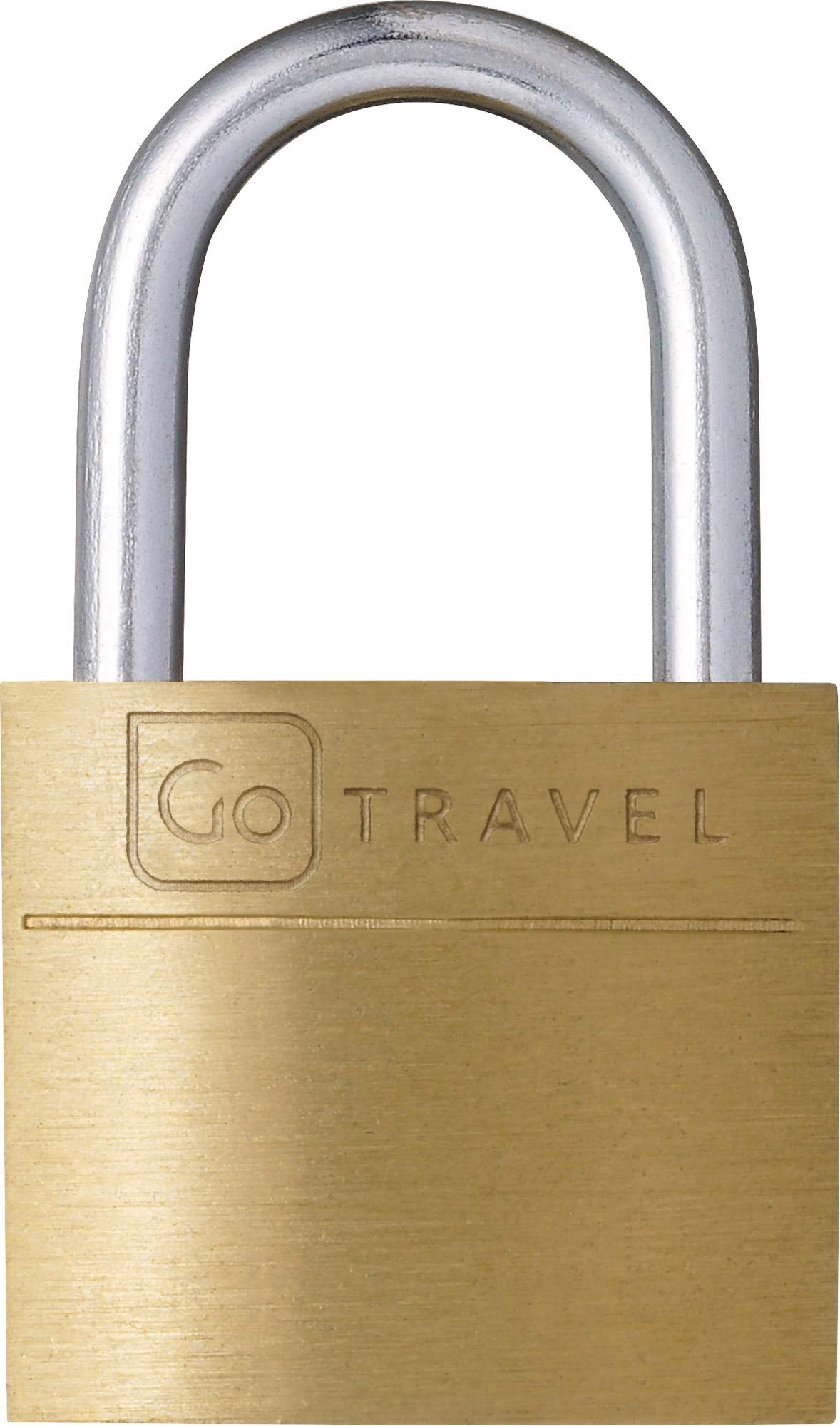 Go Travel Solid & Secure Brass Luggage Padlock with 3 Keys-Twin Pack (Ref 171)