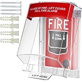 BESPORTBLE Fire Pull Station Cover with Screws - Pull Station Cover Full Coverage for for Manual Call Point Button, for Homes Businesses Protective Guard, High Temperature Resistant, Easy Installation