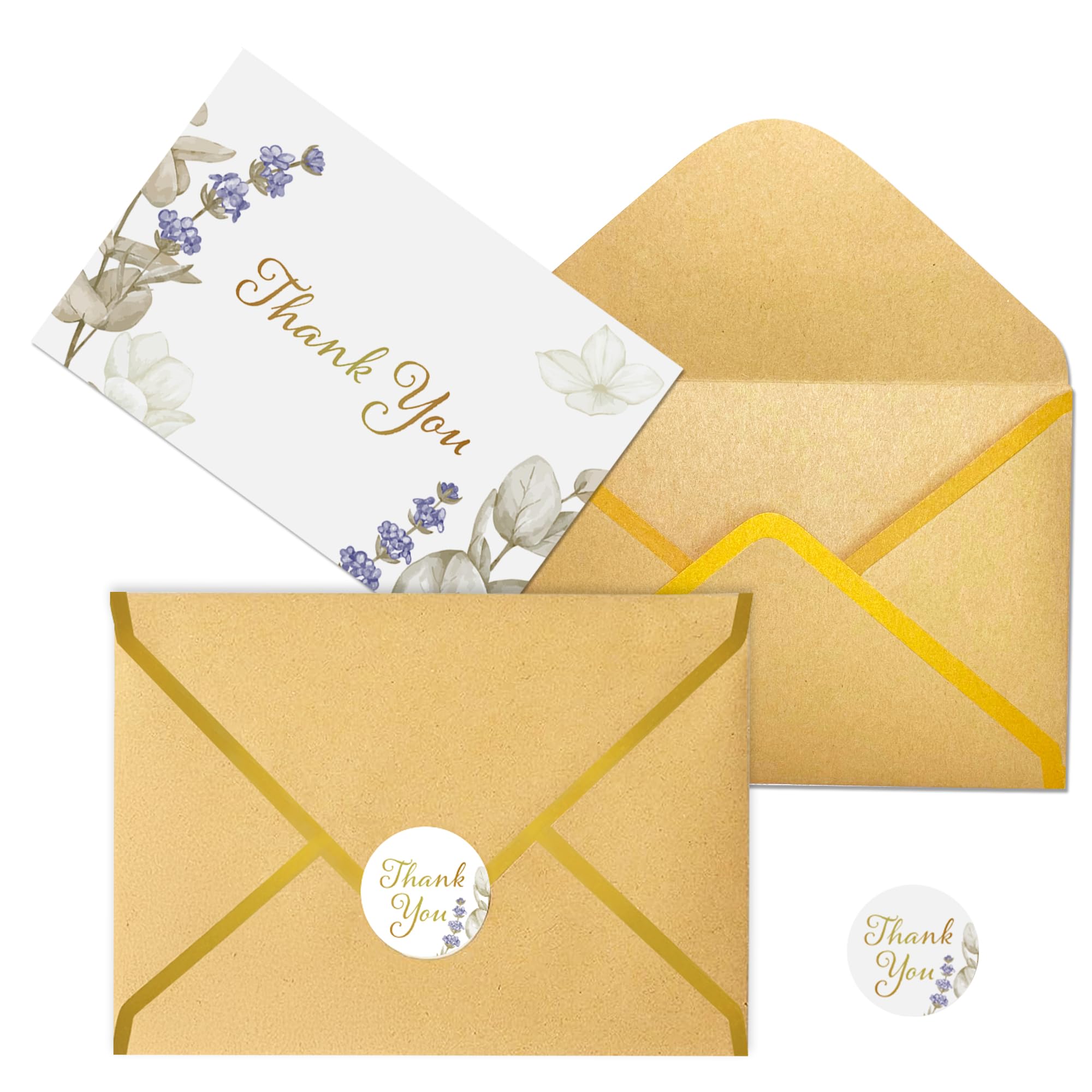Photo 1 of 100 PCS Thank You Cards Bulk with Envelopes and Stickers, Thank You Card 4x6 Inch Minimalist Design, Thank Cards for Wedding, Baby Shower, Business, Graduation, Anniversaries, Funeral, Birthday