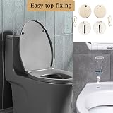 Vivo Technologies Toilet Seat Soft Close with Quick Release Grey O Shape view 5