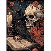 Mandun Halloween Skull Paint by Numbers Kit for Adults, 16x20 inch | DIY Painting Kits Crafts for Adults, Relieve Stress, Gift, Home Wall Decor